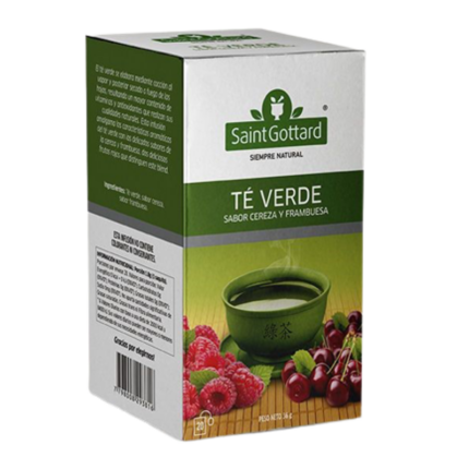 TÈ VERDE SABOR CEREZA Y FRAMBUESA x 20 SAQUITOS