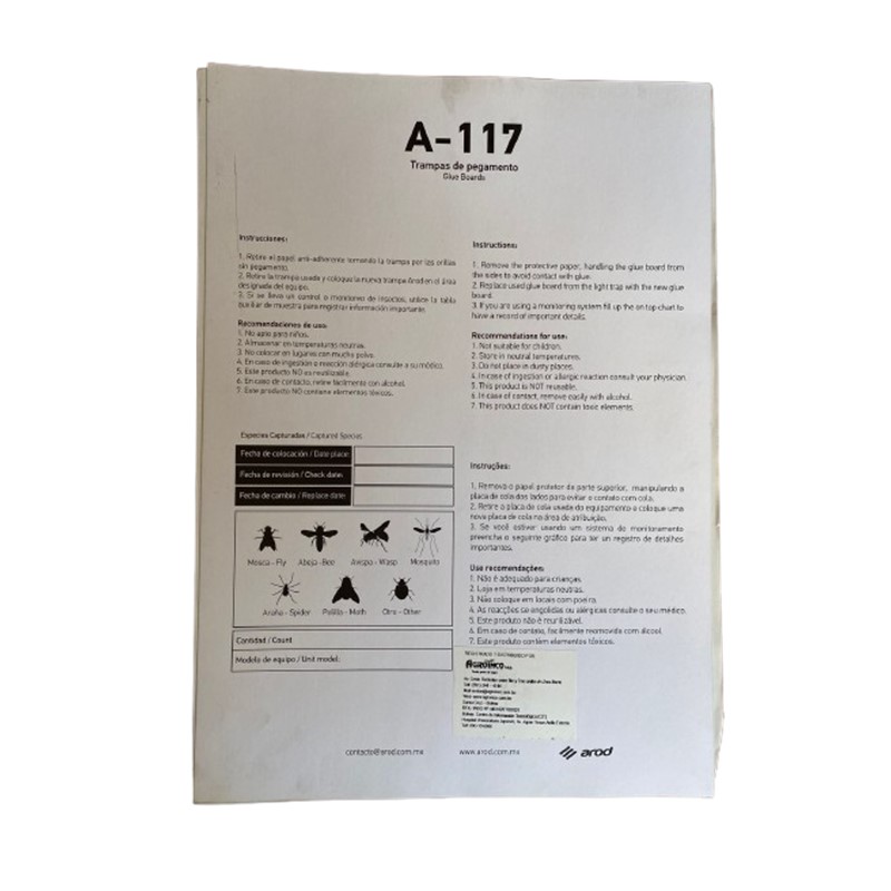 TRAMPA-DE-PEG-A-117 A-117– TRAMPA DE PEGAMENTO PARA INSECTOS VOLADORES - Imagen 1