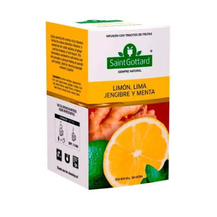 INFUSION LIMON, LIMA, JENGIBRE Y MENTA X 20 SAQUITOS
